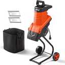 AIVOLT Wood Chipper Shredder 1800w Electric Leaf Mulcher Shredder with Collection Bag 1.8-inch Cutting Diameter 15-Amp for Mulching, Composting and Yard Cleanup
