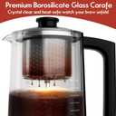 PULZO 10-Cup Electric Percolator Coffee Pot,Glass Percolator Coffee Maker