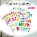 416 Pieces 8 Sheets 2 Inch 4 Inch Letter Stickers Large Self Adhesive Letters Stick on Vinyl Alphabet Sticker for Back to School Supplies Poster Board Craft Decoration(Colorful,Retro)