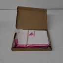 PiccoCasa Set of 2, 750 GSM Luxury White Hand Towels - Oversized 16x30 Inch Cotton Ring Spun Face Towels Highly Absorbent Home Hotel Spa Quality Towel, Champagne Strip