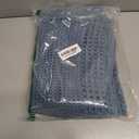 RESARE Waffle Bath Mat - Super Absorbent Non Slip Machine Washable Boho Bath Rugs with Tassels, Upgraded Bordered Design, 17"x24" Blue