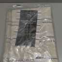 AELS 26x26 Decorative Farmhouse Linen Throw Pillow Covers, Boho Textured Pillow Case, Set of 2, Beige with White & Navy Blue Stitch Yarn Dyed Stripe Cushion Cover for Couch Living Room (Cover ONLY)