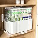 ARSTPEOE 4-Tier Medicine Organizer - Portable Medicine Cabinet with Handle, Regular 4-Tier