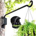 Qiang Ni Plant Hanger Outdoor: 16 Inch Bird Feeder Bracket for Garden Patio Decor - Swivel Adjustable Wall Mount Plant Hook for Hanging Flower Baskets