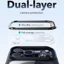 ESR for iPhone 17 Pro Case with Stash Stand, Compatible with MagSafe, Military-Grade Drop Protection Magnetic Phone Case, Scratch-Resistant Back Cover,Clear Black
