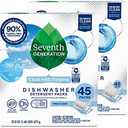 Seventh Generation Dishwasher Detergent Packs Free & Clear Pack of 2 for sparkling dishes Dishwasher tabs 45 count