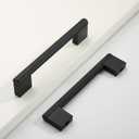 10 Pack 5"(128mm) Matte Black Cabinet Handles Knurled Cabinet Pulls Handles for Cabinets and Drawers Cupboard Hardware (5"Hole Center)