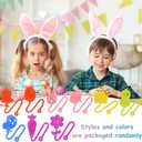 2 x 24 Pack Easter Sticky Hands Toys with 24 Pcs Plastic Easter Eggs, Easter Bunny Egg Chick Carrot Flower Basket Sticky Stretchy Toys for Kids Girls Boys Easter Basket Stuffers Party Favors Gifts