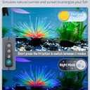 Pawfly 3 W Aquarium LED Light 7.5 Inch Underwater Fish Tank Light with Full Spectrum IP68 Waterproof White Blue Red Lights with Daytime & Night Mode Timer Auto On/Off and Adjustable Brightness (Basic (Timing Function))
