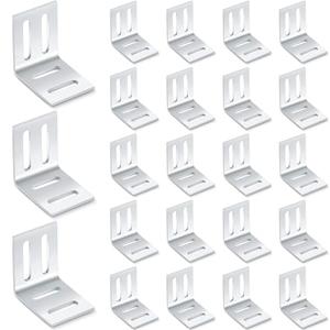 Dunzy 20 Pcs Heavy Duty Wood Table Top Expansion Bracket Steel Z Clips Fastener Connector Table Top Fasteners Woodworking Fasteners Hardware Mounting Tabletop Connector Bracket (Cute,Silver)