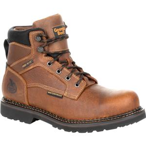 Georgia Giant Revamp Steel Toe Waterproof Work Boot (9.5, Brown)