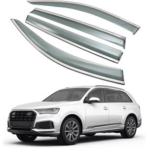 Window Visors Rain Guards Shield Fit for Audi Q7 SQ7 2017-2025 Out-Channel Window Vent Wind Deflectors Visors Shades
