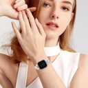 Bling Band, Compatible for Fitbit Versa 2/1/Lite/SE, 22mm Diamond Butterfly Stylish Women Strap Replacement for Fitbit Versa Smartwatch