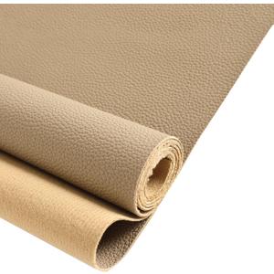 Marine Vinyl Faux Leather Upholstery Fabric 0.9 mm Thickness: Waterproof, Scratch-Resistant, Perfect for Upholstering Cars, Outdoor Yachts, and Home Furniture (Nude,Pre-Cut 10 Yards Roll)