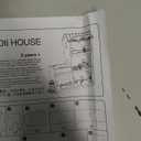 Wooden Modern Dollhouse for Girls, Blue, 7x7x10 inches, with Furniture & Accessories, DIY Dream House Gift for Kids & Toddlers