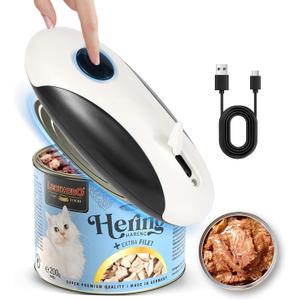 Rechargeable Electric Can Opener, Hands Free for seniorsFood Safe Automatic Can Opener with Smooth Edge,Easy to Use,Works with All Standard Cans