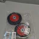 AR-PRO (2-Pack) 6 x 1.5 Flat Free Solid Rubber Wheel Assemblies - Replacement Hand Truck Wheels with Ball Bearings and 1/2 Bore Hole Diameter - Heavy-Duty Solid Rubber Wheels 132 lbs Load Capacity (1/2")