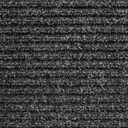 House, Home and More Heavy-Duty Ribbed Indoor Outdoor Carpet with Rubber Marine Backing - Charcoal Black - 6 Feet X 10 Feet