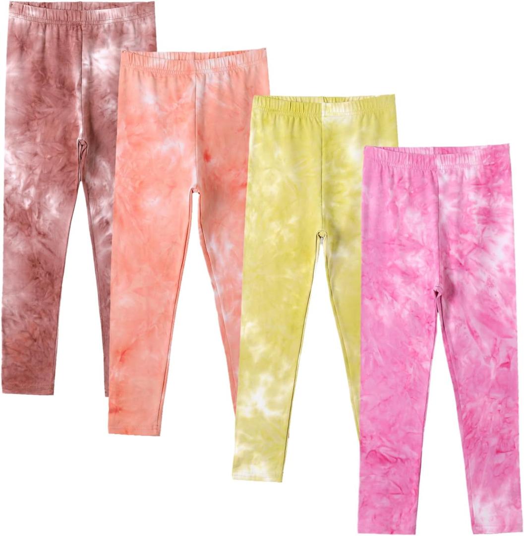 4 Pack Girls Printed Leggings Soft Yoga Pants Kids Tie-Dye Leggings (10-12 Years, Multicolor 10) 4 Pack Girls Printed Leggings Soft Yoga Pants Kids Tie-Dye Leggings (10-12 Years, Multicolor 10)