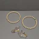 2 Pcs Handmade Boho Towel Ring Rustic Wooden Bead Hand Towel Rack Stand Holder Wall Mounted Boho Bathroom Accessories Rustic Bath Farmhouse Decor for Kitchen Bathroom Wall, 7. 5 Inch