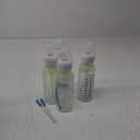 Dr. Brown's Natural Flow Anti-Colic Options+ Narrow Baby Bottle, 8 oz/250 mL, with Level 1 Slow Flow Nipples, 0m+, 4 Pack