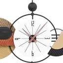 34x19 Inch Modern Large Wall Clock, Battery Operated Silent Non-Ticking Decorative Clocks for Home, Living Room, Kitchen, Bedroom, Office - Ideal Gift for Home Decor Lovers