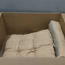 ELFJOY Chair Cushions for Dining Chairs Set of 2 Square Seat Cushion 17x17x4 inch Kitchen Chair Pads Tufted Chair Pillow with Ties and Non Slip Backing (Khaki)