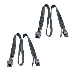 PCIE Cable for Corsair, 65CM Male to Male 8 Pin to 6+2 Pin GPU Power Cable for Thermaltake, ARESGAME Modular Power Supply (25'') (2-Pack Black 18AWG)