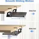 XINLEI Keyboard Tray Under Desk Large C-Clamp 25.6 (30 Including Clamps) x 11.8 Slide-Out Platform Computer Drawer Pull Out Keyboard & Mouse Tray Black DSF4