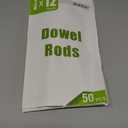 HOPELF 50PCS Bamboo Dowel Rods - 1/4 x 12 Inch, Assorted Hardwood Sticks for Crafts, Cake Dowels & DIY Projects