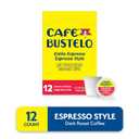 Caf Bustelo Espresso Style Dark Roast, Single Serve Coffee Pods, 12 Count (Pack of 1)