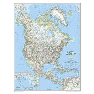 National Geographic North America Wall Map  Classic (23.5 x 30.25 in) (National Geographic Reference Map)