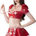 Ladies Sexy Cosplay Costumes-Nurse,Bunny,Nun,Cat Maid,Devil,Student Roleplay Outfits for Nightclub Halloween, One Size