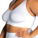 The Original Ahh Bra, Wire-Free Comfort Bra, 96% Nylon 4% Spandex, Wide Straps, Seamless Full Coverage (3X, White)