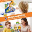 2025 STEM Gears Toys for Kids Ages for 1-3, Creative Learning Building Blocks, 13Pcs Educational Construction Toy Set, Electric & Manual Dual Mode, Versatile Gear Playset Gift for Boys & Girls