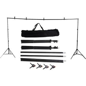 Adjustable Photo Backdrop Stand, Photography Background Support System Kit with Carrying Bag, for Photo Video Studio 2x3m