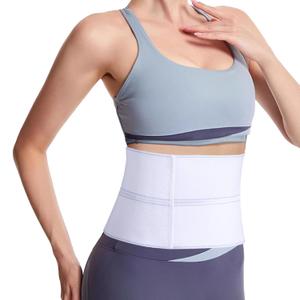 Cozyhealth Elastic Universal Post Surgery Abdominal Binder Lower Waist Support Belt, Wide Belly Girdle Postpartum Stomach Surgical Compression Belly Band for Men and Women (2 Panel - 6", Large)
