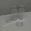 Maars Classic Acrylic Tumbler with Lid and Straw | 32oz Premium Insulated Iced Coffee Cups, Double Wall Reusable Plastic Cups - Clear, 2 Pack