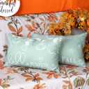 ONWAY Fall Throw Pillow Covers 12x20 Set of 2 Farmhouse Hello Fall Pumpkin Maple Leaves Decorations Outdoor Patio Autumn Seasonal Cushion Cover for Sofa Couch Home Bed Blue