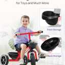 KRIDDO Kids Tricycles Age 24 Month to 4 Years, Trike for 2.5 to 5 Year Old, Gift Tricycles for 2-4 Year Olds, Trikes for Toddlers, Red