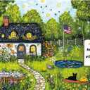 300 Piece Puzzles for Adults, Sunny Village 300 Piece Puzzle, Charming Countryside Flower Jigsaw Puzzles, Relaxing Gifts for Adults, Seniors and Kids, Finished Size 20.5” x 15”