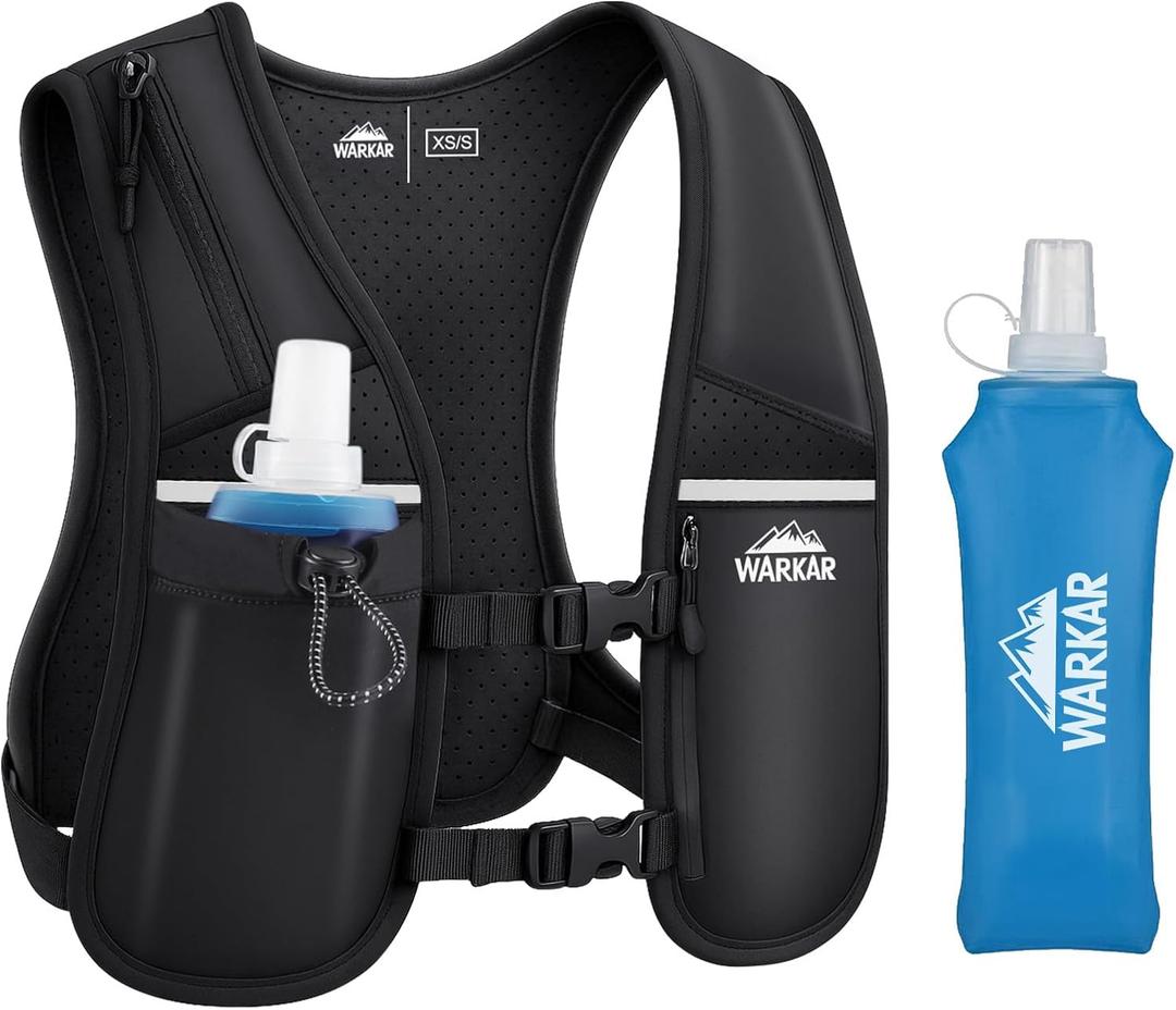 Running Vest, Hydration Backpack with 500ml Water Bladder Adjustable Chest Straps Reflective Strip Design Lightweight Breathable Great for Women Men Run/Hiking/Cycling/Climbing