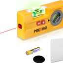 PREXISO 2-in-1 Line Laser Level - Mini Torpedo Level with Light, 3-3/4 inch Rotatable Magnetic Pocket Level & 30Ft Laser Line Leveler Tool for Hanging Picture, Wall Marking Painting, Home Renovation