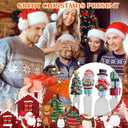 4-Piece Hand Christmas Resin Handles Cheese Knives, Xmas Charm Cheese Spreader Knife for Charcuterie Board Tools