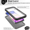 SPORTLINK Waterproof Case for iPhone 11, Full Body Heavy Duty Protection Full Sealed Cover Shockproof Dustproof Built-in Clear Screen Protector Rugged Case for iPhone 11 6.1 Inch Black