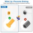 Aovchei Drywall Anchors Kit, 170pcs, 85 Plastic Drywall Anchors and 85 Philips Flat Head Screws, 3 Size #6 * 30#6 * 40#8 * 40, Wall Hanging Kit for Hanging Picture Frame, Shelf Brackets, Curtain Rod