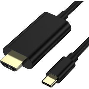 USB C to HDMI Cable（6FT）, [4K, High-Speed] USB Type C to HDMI Cable for Home Office, [Thunderbolt 3/4 Compatible] for Chromebook, for MacBook Pro/Air 2023,for iPad Pro, for iMac, for XPS 17, S23