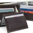 Timberland Men's Genuine Leather Passcase Security RFID Wallet (Dark Brown)