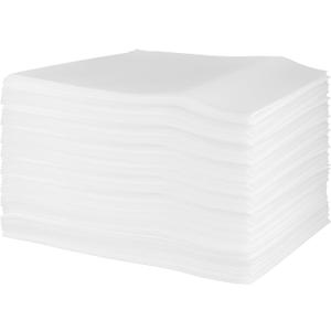 150 Pack Cushion Foam Pouches, 14 x 14 Inch Packing Sleeves, Cushion Foam Wrap Pouches for Packing, Moving, Shipping, White
