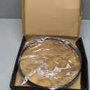 Acacia Wood 13" Lazy Susan Turntable Organizer for Table Top, Farmhouse Round Wooden Lazy Susan for Cabinet Kitchen Centerpieces Coffee Table, for Condiments Spices, Bathroom Vanity Tray Decor